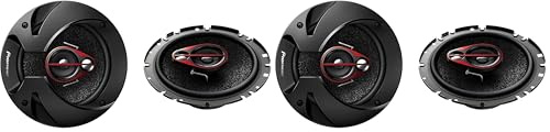 PIONEER TS-R1750S 3-Weg-Koaxiallautsprecher für Autos (250 W), 17 cm, kraftvoller Klang, 40 W Eingangsnennleistung, 47 mm Einbautiefe, schwarz, 2 Lautsprecher, 13cm, 17cm, 6x9 (Packung mit 2)