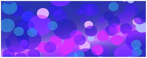 Wallario Küchenrückwand selbstklebend 115 x 50 cm, Motiv: Blaue Kreise mit pink - harmonisches Muster | Spritzschutz abwischbar & pflegeleicht
