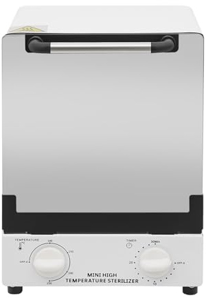 1000W Sterilisator für Nagelwerkzeuge, 12L Hochtemperatur-Sterilisator-Schrank mit 0-250°C – Heißluftsterilisator für Kosmetik-, Friseur- & Nagelwerkzeuge, Desinfektion trockene Hitze
