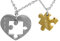 Hanessa Personalisierte Puzzle-Herz-Halskette für Paare – Edelstahl Partnerketten mit Gravur, Kette mit Gravur, Set aus 2 Teilen, Geschenk für Paare, beste Freunde, die Freundin zu Weihnachten