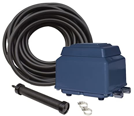 EASYPRO Stratus KLC KOI Teichbelüftungs-Set mit Kompressor, Diffusor, Schnellwaschschlauch, Kabel und mehr für 1000 bis 7500 Gallonen Funktion, verbessert Wasser, zirkuliert, leise Energieeffizient