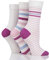 SockShop Ladies Gentle Bamboo Socks with Smooth Toe Seams In Plains and Stripes Pack of 3 Flamingo 4-8