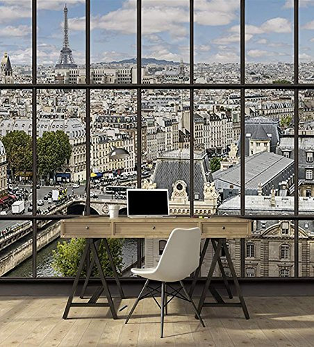 Papier Peint déco poster PARIS LA SEINE 3 x 2,70 m | Déco et photo murale XXL Qualité HD Scenolia