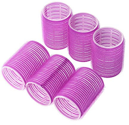 Frcolor Cheveux DIY rouleaux plastique rouleaux à Cheveux Auto-Agrippants rouleau de coiffure cheveux coiffant curling outil,6pcs(4.4cm)