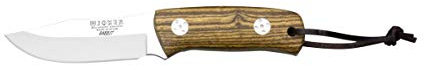 joker Coltello da caccia, modello Rabbit, lama in acciaio inox MOVA 8,5 cm, con fodera in pelle, 130 grammi, cache bocote in legno, CB76 per attività di Pesca, l'Escursionismo, Il Campeggio