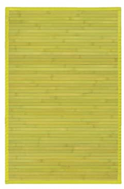 LOLAhome Alfombra de bambú, Antideslizante, Antimanchas, Resistente a la Humedad, para Salón, Dormitorio, Cocina, Baño, Pasillo, Garaje- “Verde” de “90x60 cm