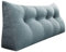 VERCART Keilkissen Bett Großes Rückenkissen Bett Kopfteil Bequemes Lesekissen für Bett und Sofa 2 in 1 Rückenlehne und Kopfkissen Couchkissen Langes XXL Lendenkissen Leinen 140cm Grau