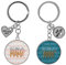GRUSS & CO Paar-Schlüsselanhänger Mama & Papa | Anhänger-Set, zwei Anhänger mit Schlüsselring, 8,5 cm | Geschenk, für zwei, für Paare | 47014