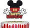 Topper per torta con topolino di buon compleanno, forniture per feste di compleanno, decorazioni per torte, tema