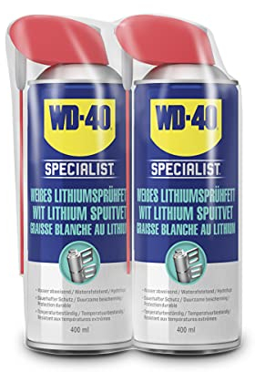 WD-40 Specialist Weißes Lithiumsprühfett Smart Straw 2x400ml | Fettspray | Lithiumfett Doppelpack