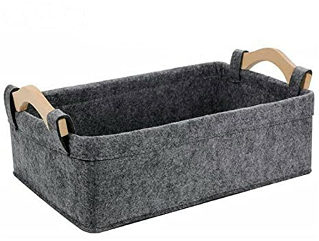 FURUIWUFENG holzkorb Folding Filztasche Kamin Holz Tasche aus Filz Korb Feuerholz Taschen Brennholz Korb Zeitung Stalls Basket Lagerung Veranstalter kaminholzregal (Size : L)