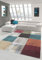 Teppich-Traum Multicolor Teppich eleganter moderner Stil mit Quadraten dezent Gemustert orange blau Größe 120x170 cm
