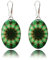 Boho Groß Mandala Design Rund Leicht Ohrringe Hängend Schmuck für Damen (Stil 36 - Grün)