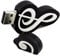 Tynerza Forma di Nota Musicale 64GB USB 2.0 Flash Drive Divertente Memory Stick Pen Drive Regalo di Compleanno di Natale per gli amanti della Musica Musicista Scuola Ufficio Business Student (Nero)