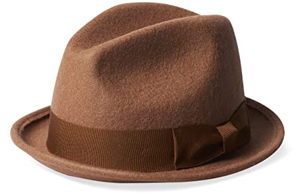 Brixton Unisex Staten Fedora, Camel, One Size