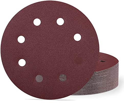 Schleifpapier 180mm Klett Körnung 240, 40 Stück 180mm Schleifscheiben für Schleifgiraffe Langhalsschleifer Trockenbauschleifer(8 Loch)