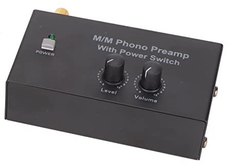 Zunate Preamplificatore Fono PP500, Preamplificatore Giradischi in Vinile Professionale Mini Preamplificatore Stereo a Basso Rumore, Ingresso in Uscita, Controllo Manopola