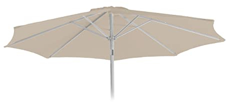 Mendler Ersatz-Bezug für Sonnenschirm N19, Sonnenschirmbezug Ersatzbezug, Ø 3m Stoff/Textil 5kg - Creme