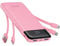 Charmast Power Bank with Built in Cables,10000mAh USB C Battery pack 6 Outputs 3 Inputs with LED Display Type C Powerbank Portable Charger Compatible with Smartphones Tablets and More(Pink)