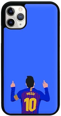 Fun Cases Messi - Football Black Flexible Rubber Sides Clip-On Phone Case - iPhone 6/7 / 8 / SE 2020 Compatible