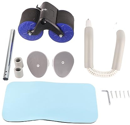 Rebound Abdominal Wheel, Ab Roller für das Bauchtraining für Männer und Frauen (Blau)