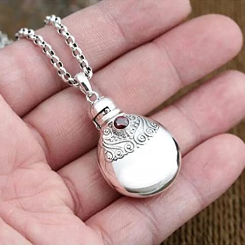 SOLBUM Necklace Pendant Classic Vintage Openable Perfume Bottle Necklace for Women Men Personality Fashion Party Banquet Jewelry Jewelry birthday gifts for women men
