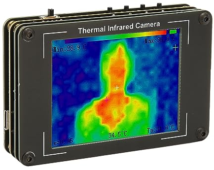 3,4-Zoll-Wärmebildkameras, 320 X 240 HD-Infrarot-Wärmebildkamera, 1500 MAh USB USB C Wiederaufladbar, 16 MB Speicher für 100 Bilder, 10 Hz, -104 °F Bis 716 °F, Temperaturprüfkamera