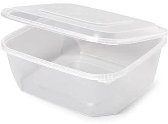 70 unidades Envases Plastico Desechables Polipropileno para Comida 500 c.c - Envases Bisagra Reciclable Reutilizable Alimentos - Envases Tarrinas Plástico con Tapa Apto para Microondas - Sin BPA