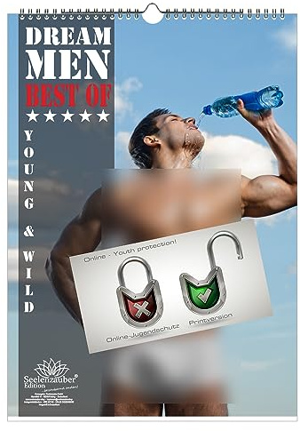 Sexy Dream Men Immerwährender Kalender DIN A3 Immerwährender Kalender Erotik Männer Mann - Seelenzauber