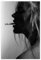 SPERKY Kate Moss- Schwarz-Weiß-Poster auf Leinwand, Poster, Wandkunst, Dekordruck, Bild, Gemälde für Wohnzimmer, Schlafzimmer, Dekoration, ungerahmt, 30 x 45 cm