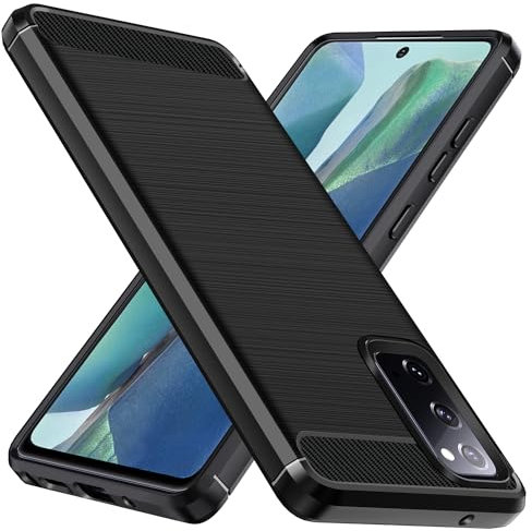 ivoler Silikon Hülle für Samsung Galaxy Note 20 4G / 5G, [Militärischer Schutz] Stoßfest Handyhülle, Dünne Weiche Flexible TPU Kratzfest Schutzhülle Anti-Fingerabdruck Case Cover, Schwarz