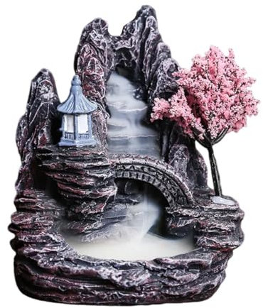 AMIUHOUN Bruciatore di incenso a riflusso a Cascata ad Alta Montagna per la casa, diffusore di incenso, E