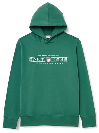Gant Herren Graphic Hoodie Kapuzenpullover, Woody Green, XXL