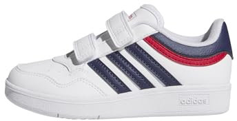 adidas Unisex Kinder Hoops 4.0 Shoes Schuhe, Cloud White Dark Blue Team Power Red 2, 34 EU
