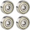 4 Pezzi 608 ZZ Cuscinetti a sfera Cuscinetto a Sfere, Metallo Mini Cuscinetti, per Longboard, pattini, skateboard, doppia Schermati, (8x22x7) mm