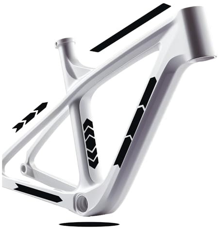 Set 10 Adesivi Stickers Decal Telaio Bici Bicicletta Kit adesivi telaio MTB BDC Universale Protezione COD. B0188 (NERO OPACO)