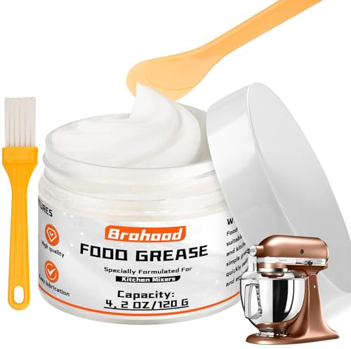 Brohood Food Grade Grease for Kitchenaid Stand Mixer, 4 oz Food Safe Grease Universally for Blenders, Stand Mixers and Food Processors, Prevent Wear and Rust