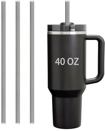 Linsaner Ersatz-Trinkhalme, 30,5 cm, Kompatibel Mit Stanley Cup, 1,2 l, Wiederverwendbarer Strohhalm für Becherzubehör, Lebensmittelecht und BPA-frei (Durchscheinend)