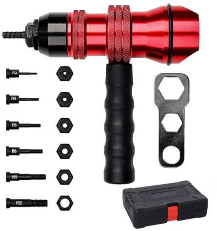BOKIOESDE Rivet Nut Gun Removable M3-M10Tool Nut Tool Rivet Nut Tool For Electric Drill/Hand Wrench Nut-sert Adapter Easy To Carry