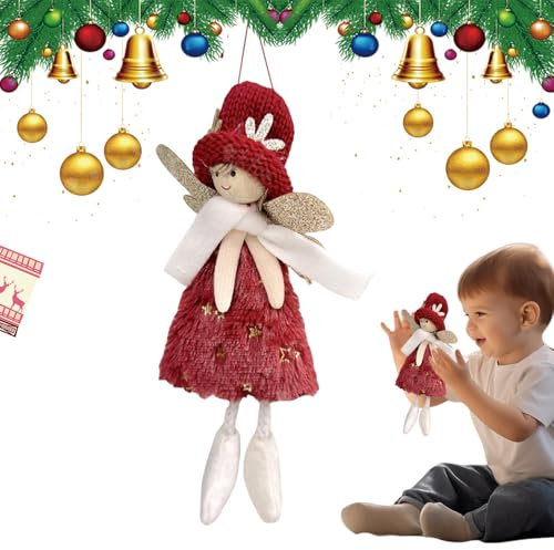 Weihnachtsbaum-Anhänger, Plüsch-Engel-Ornament, Weihnachtsengel-Puppe, Baum-Engel-Dekoration, 19 cm, Engelsflügel-Puppendekoration, Niedliche Weihnachtsbaum-Anhänger Für Zuhause, Partys, Kinder