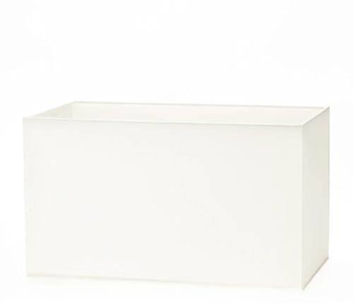ORION LIGHTSTYLE Lampenschirm Stoff, (40 x 22 x 24 cm), für Fassung E27 eckig, Ersatzschirm für Stehlampe, Tischlampe, rechteckig, Creme, Creme-weiß