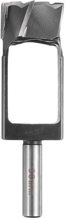 sourcing map Cortador de clavija de madera de 30 mm, herramientas de corte métricas, broca de acero de alta velocidad con vástago redondo para fabricación de muebles de carpintería