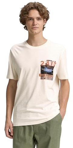 TOM TAILOR Denim Herren T-Shirt mit Foto-Print