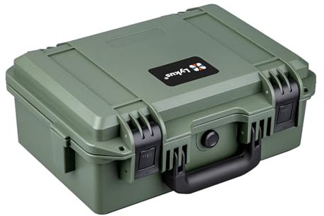 Lykus HC-3310 Waterproof Hard Case with Customisable Foam Insert, Interior Size 33x21x13.5 cm, Suitable for Camera, Lens, Drone, mic, Flashlight, Telescope, Action cam, Electronics, Tools, and More