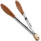 Pinzas de Cocina Profesionales, en Acero Inoxidable y Madera de Olivo, Pinzas Multifuncionales de 30 cm para Cocinar, Servir y Asar, Antibacterianas, Resistentes al Calor, Fáciles de Limpiar