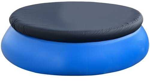 Ceblish Cubierta de piscina redonda para piscinas hinchables de 366 cm, resistente al desgarro, tela Oxford, lona para piscina, redonda, resistente al viento, resistente a las hojas, resistente a los