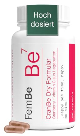 Hochdosierte Cranberry Kapseln mit natürlichem Vitamin C – 60 mg PACs (Proanthocyanidine) pro Tagesdosis – Marken-Extrakte Cysticran® & Flowens® – vegan & ohne unnötige Zusätze – 60 Kapseln