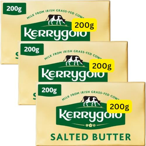 Irish Butter Grass-fed 200g Salted Block Kerrygolds (3x200g)