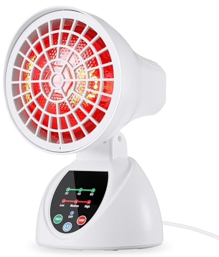 Rkdely 150W Lampe mit Timer, Schutzgitter und verstellbarem Kopf – für den Hausgebrauch
