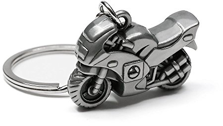 YJS Porte-clés en Acier Inoxydable en Alliage de Zinc Porte-clés en Moto 3D Sportbike (SPK001)